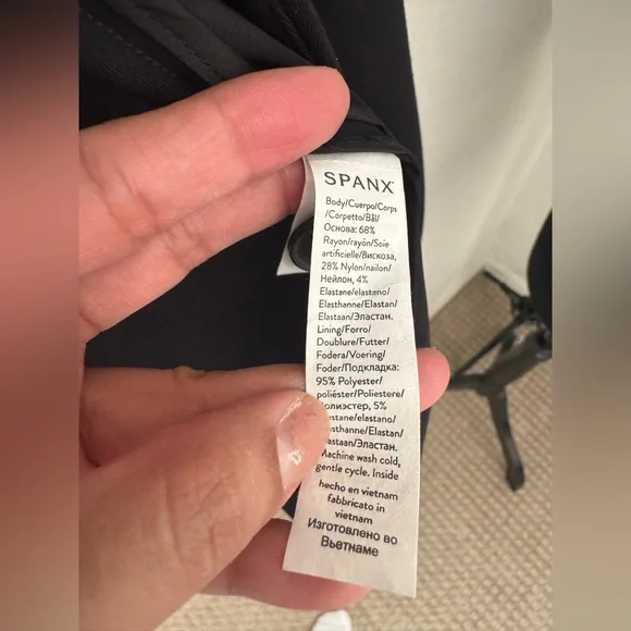 Spanx Women's The Perfect Oversized Blazer Collarless Black Size M - Picture 8 of 13